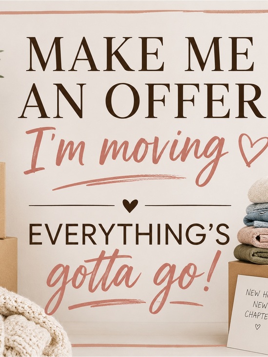 Handbags - Make Me An Offer Moving Sale Wall Art Sign - Blush & Black